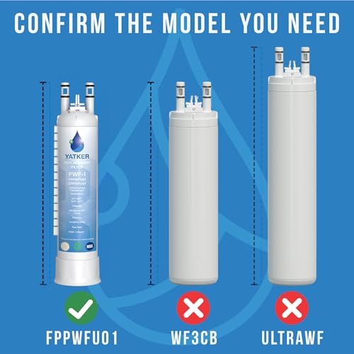 Yatker 3-Pack Water Filter Replacement FPPWFU01 for PWF-1 & EPPWFU01 Models