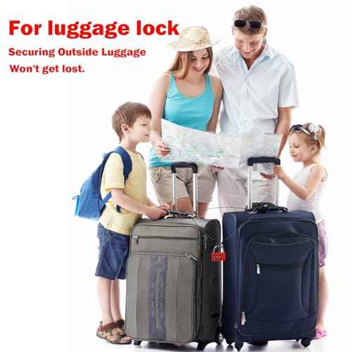 3mm Stainless Steel Security Cable 4/6/10/15FT Luggage Lock Safety Cable Wire Flexible Steel Cable Security Wire Rope with Double Loop (2 Pack), Black