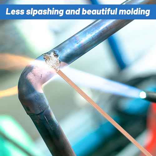 10 Sticks Brazing Rods BCuP-5 15% Silver Solder Copper Phosphor Alloys Welding Rods 0.050"x1/8"x10"Brazing Rods for AC Refrigerators Pipe Gas