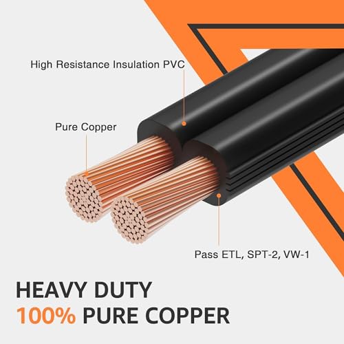 SUNVIE 12-Gauge Low Voltage Landscape Wire 250FT Pure Copper Cable