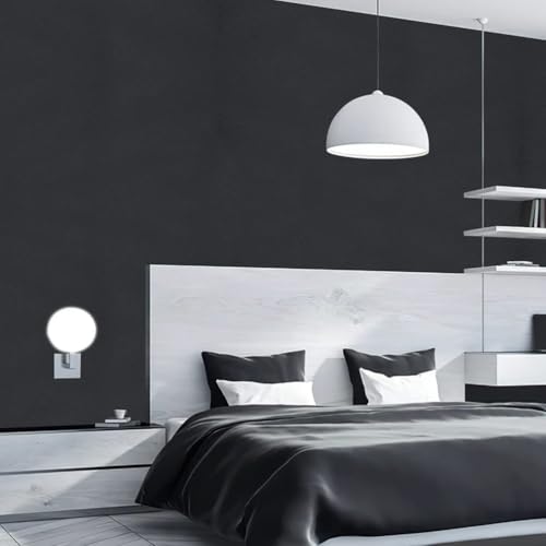 Arthome 17x120 Black Matte Peel and Stick Wallpaper - Removable Vinyl Contact Paper for Cabinets & Walls