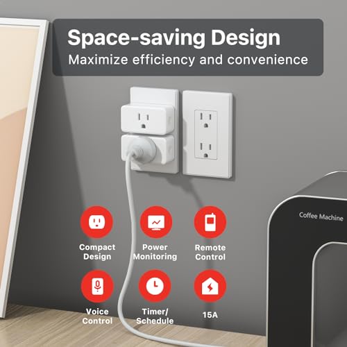 THIRDREALITY Smart Plug Gen3 4 Pack with Power Meter, Zigbee Repeater, ETL Certified