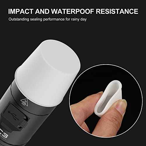 WUBEN AC1 3 Colors Flashlight Diffuser Durable Compatible with 24.5-26mm Diameter Lamp Caps for C3 L50 L50S TO40R TO46R Flashlight