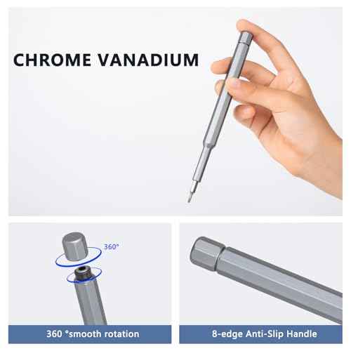 24-in-1 Small Precision Screwdriver Set, CRV-Magnetic Mini Repair Tool Kit for Eyeglass Computer Laptop Watch PS5 Xbox Phone Mac