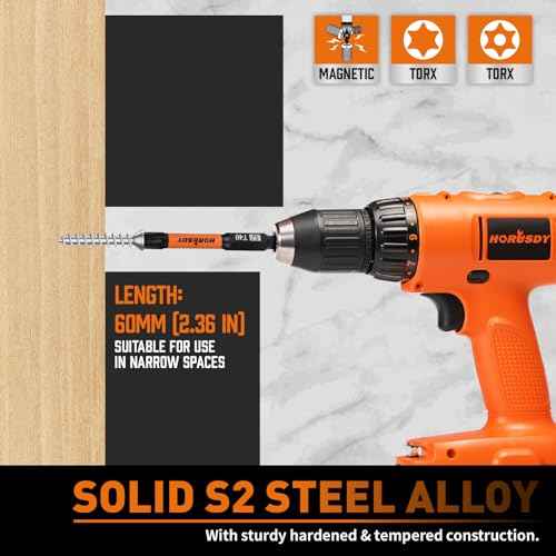 HORUSDY Torx Bit Set, 36pcs Security Torx Bit Set,Tamper Proof Star Bits (T5-T40) for Impact Driver, S2 Steel Screwdriver 1" & 2.3" Long,Torque Security Bits with Storage Box