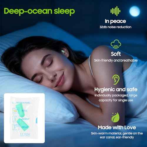50 Pairs Foam Ear Plugs for Sleeping Individually Wrapped 32dB - Disposable Ear Plug Noise Reduction Safety Soft Earplugs for Construction Shooting Industrial Work Use