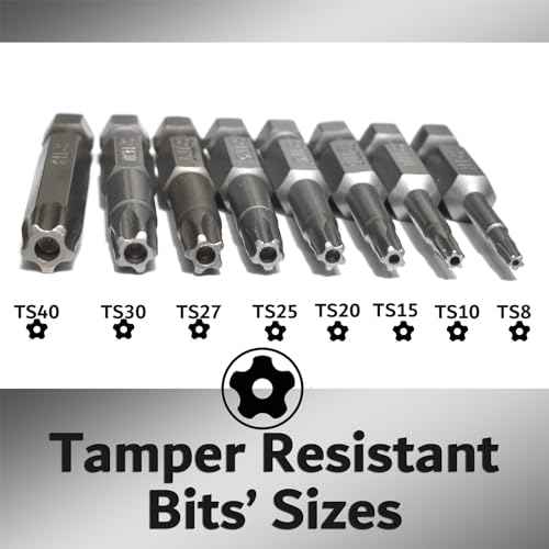 8Pcs 5 Point Torx Star Security Screwdriver Bits Set Magnetic Tamper Proof T8-T40 1/4" Hex Shank