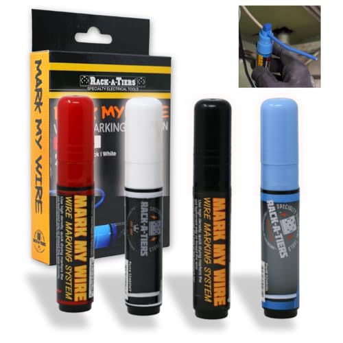 Rack-A-Tiers Mark My Wire 4 Pack Multicolor - Wire Phase Marker, Electrical Marker