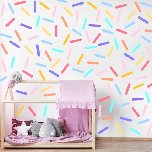Confetti Wall Decals - 300 Peel & Stick Vinyl Stickers for Kids Rooms & Parties