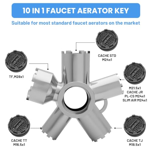 Heavy-Duty Metal Faucet Aerator Removal Kit with Multiple Sizes - Universal Plumbing Tool