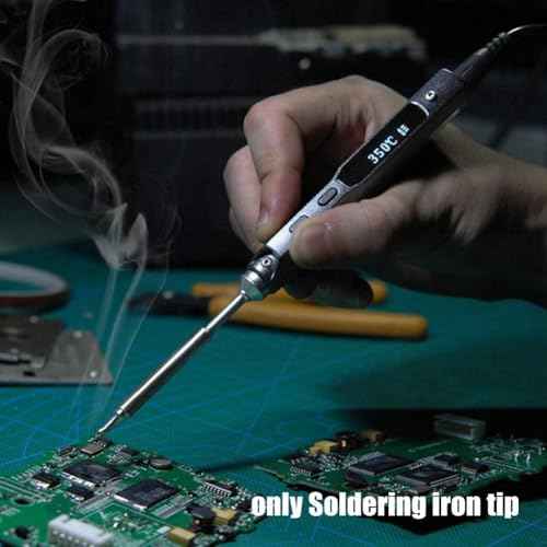 7 Types Mini Soldering Iron Tip Stainless Steel Replacement for TS100 Soldering Iron, Power Tool Electrician Various Models Replacement Part Easy Install