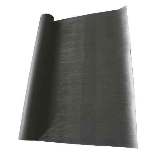 Rubber-Cal 03_167_W_FR_04 Fine Rib Corrugated Rubber Floor Mats, 3ft x 4ft Runners, Black