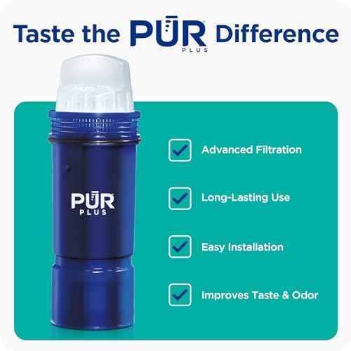PUR Plus Lead Reducing Water Pitcher and Dispenser Replacement Filter, 1-Pack, NSF & WQA Certified ? Compatible with All PUR Pitchers and Dispensers, Blue, PPF951K1