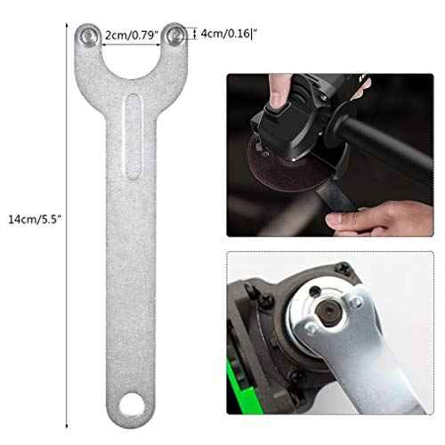5pcs Grinder Flange Angle Wrench Spanner Metal Lock Nut for Compatible with Dewalt Milwaukee 193465-4 Bosch Black Decker Ryobi Makita 5" 5/8-11 Parts