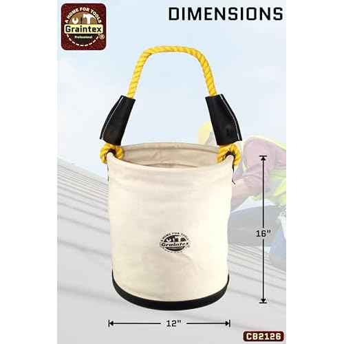 Graintex CB2126 Utility Plastic Bottom Canvas Bucket