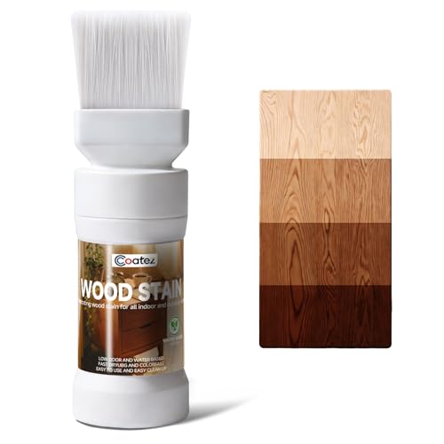 COATEZ Brown Walnut Wood Stain & Sealer in One - 6.35 Fl Oz, Indoor & Outdoor Finish