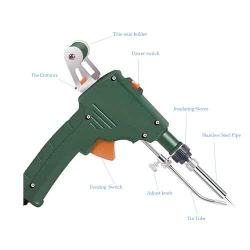 Soldering Gun Kit,60w,Soldering Iron with Automatic Hand-held Welding Tool,with Tin Wire and Tweezers,Soldering Wires,for Electrical Circuit Board Repair Rework,Internal Heat solder Iron Kit