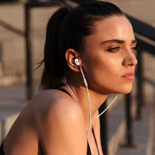 Earplug Lanyard with Magnetic Tug-Resistant Safety Cord, Flexible Silicone Lanyard with Most Earplugs with Removable Tips Compatible(Rainbow)