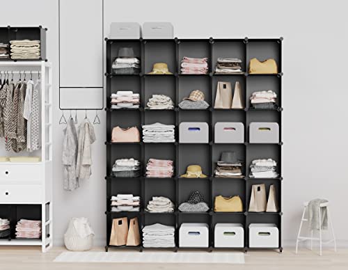 HOMIDEC Large Black 9-Cube Closet Organizer Storage Shelf - Sturdy & Space-Saving