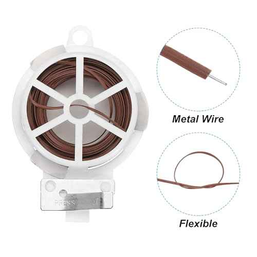 PATIKIL 65ft/20M Twist Ties, 3 Pack PE Garden Plant Ties with Cutter Reusable for Gardening Climbing Vines Office Home Cable Organizing, Brown