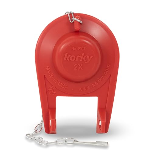 Korky 2-Inch Universal Toilet Flapper - Adjustable, Long-Life, 1 Pack