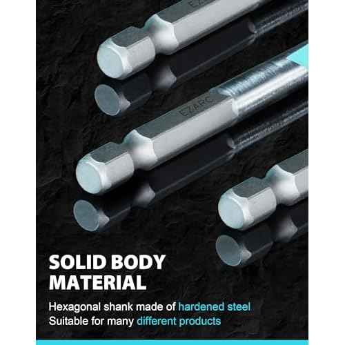 EZARC Masonry Drill Bit Set, Concrete Drill Bit Set with Hex Shank for Brick/Cement/Tile/Block/Plastic/Glass/Wood/Metal, Carbide Drill Bit Tip 5/32"-3/8", 5PCS