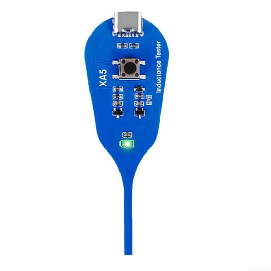 Inductor Tester For PCB And Motherboard,Electromagnetic Induction Detection Tool With Green Indicator Light, Compact 7 X 3.5 Cm, Compatible With Various Coil Types(blue)