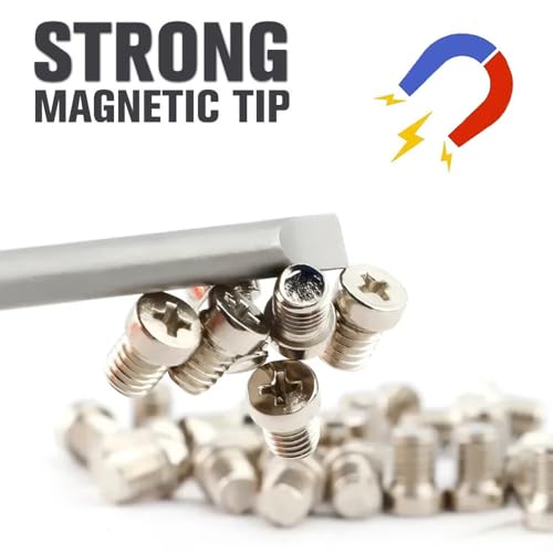 12 Pieces Magnetic Slotted Screwdriver Bit Set, 1/4 Inch Hex Shank Flat Head Drill Bits Insert Bits 2 Inch Length, SL2/2.5/3/4/5/6 Impact Driver Bit for Power Drilling, Set of 2