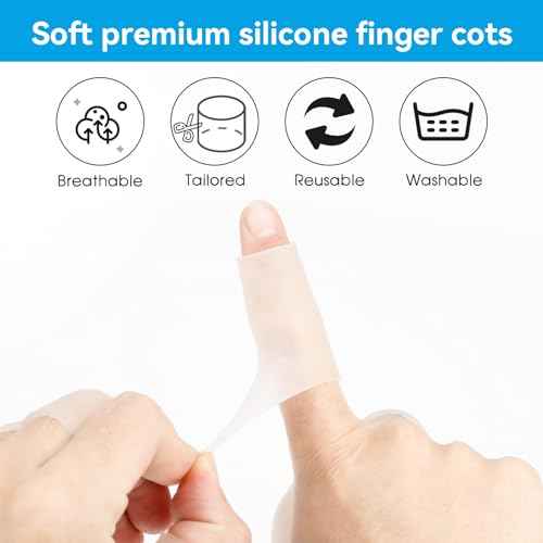 20 Pcs Finger Sleeves Protectors Silicone Finger Sleeve Gel Finger Sleeve Protectors Finger Covers Cushions and Protects Rubber Finger Shields Provide Relief forCracked Finger