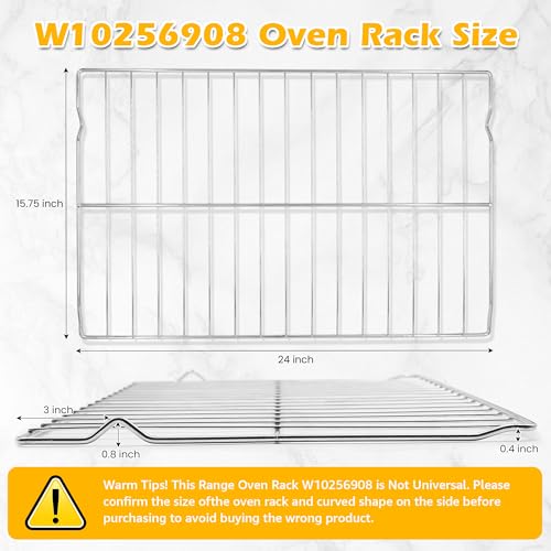 Oven Rack for Whirlpool, 24 x 15.75 in - W10256908 Replacement for W10138079 3195710