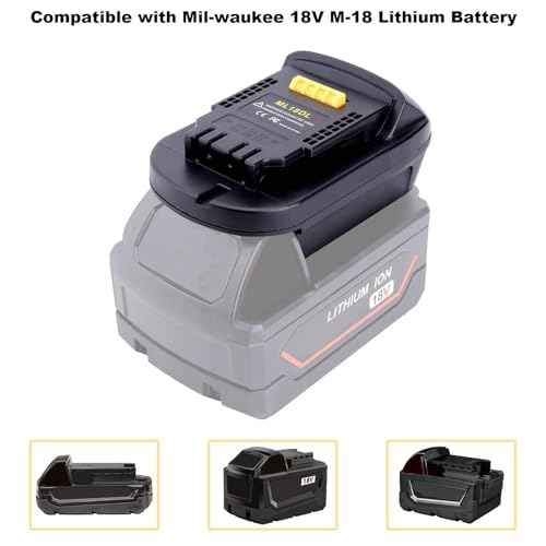 ML18DL Battery Adapter Compatible with Dewalt 20V Cordless Tools, Adapter Compatible with Mil-Waukee 18V M-18 Battery to Replacement for Dewalt 20V Max Lithium Batteries
