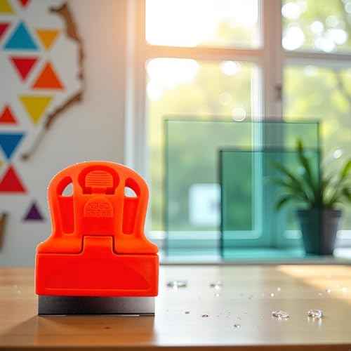 Orange Mini Razor Scrapers, Mini Plastic Handle Steel Blade Window Paint Scraper, Wallpaper Sticker Decal Residue Label Removal, Putty Knives