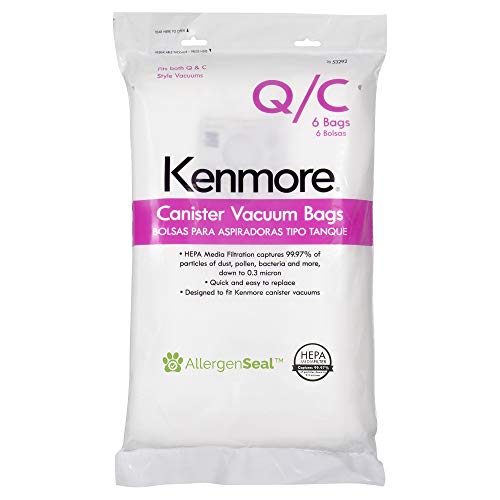 Kenmore Type Q HEPA Replacement Dust Bags – 6 Count