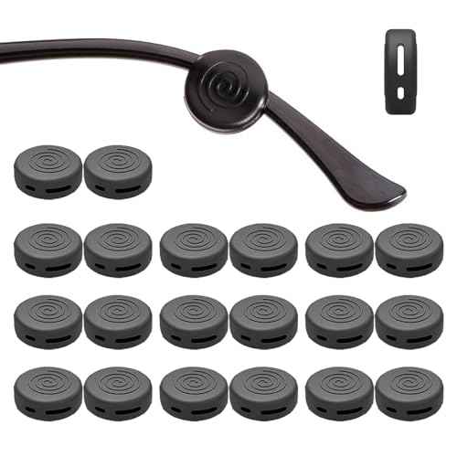 OPUGIT Glasses Ear Grips 10 Pairs Eyeglass Temple Tip Sleeve Holder,Silicone Ear Hook Anti-Slip For Kids and Adults
