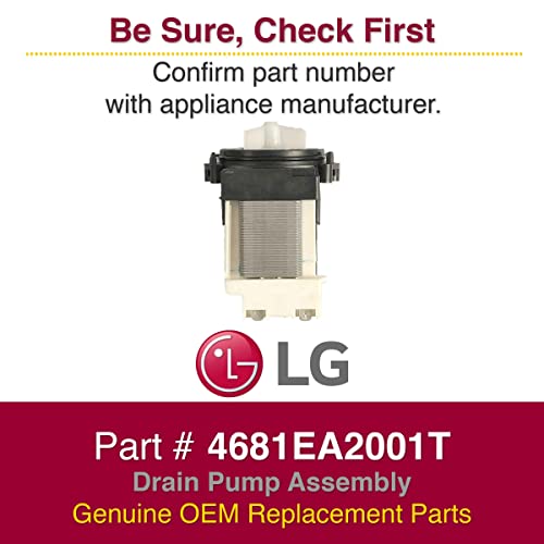LG 4681EA2001T Genuine OEM Drain Pump Assembly for LG Washing Machines - Drain Pump