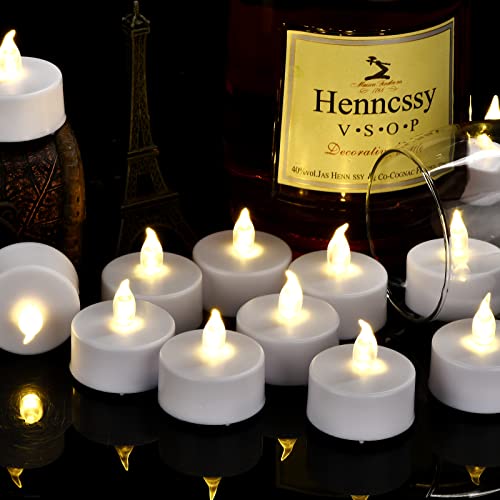Hanzim Warm White 24 Pack Battery Operated LED Flameless Tea Lights