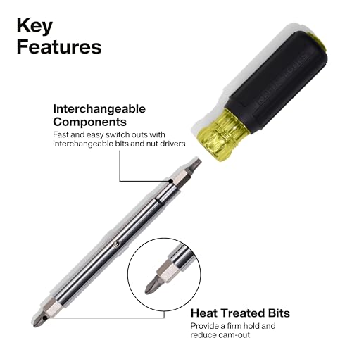 Klein Tools 32500 11-in-1 Screwdriver & Nut Driver Set with Interchangeable Bits