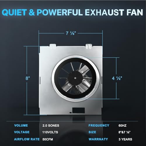 REHAVE C350BN Upgrade Pure Copper Motor 50CFM Bathroom Fan Replacement