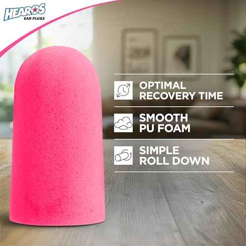 HEAROS Sleep Pretty in Pink Ear Plugs For Sleeping, 14 Pair (Pack of 1)