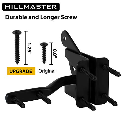 HILLMASTER Self Locking Gate Latch 1 Pack for Wooden Fence Heavy Duty Outdoor Security