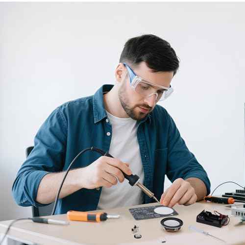 Soldering Practice Kit, DIY Soldering Kit with 2" Speaker, USB/Battery Power, Clear Acrylic Case & Step-by-Step Guide