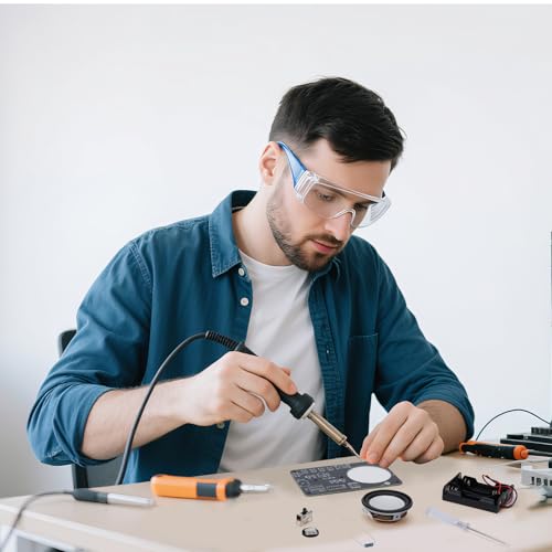 Soldering Practice Kit, DIY Soldering Kit with 2" Speaker, USB/Battery Power, Clear Acrylic Case & Step-by-Step Guide