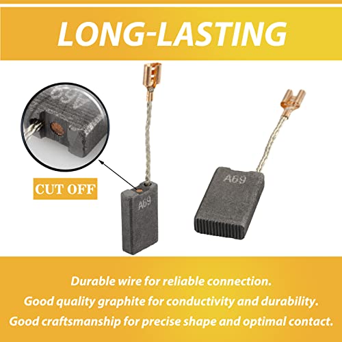 4 Pack 1617014126 Carbon Brushes Compatible with Bosch 11316EVS 11317EVS 11311EVS 11223EVS,Bosch Motor Carbon Brush Replacement Part.