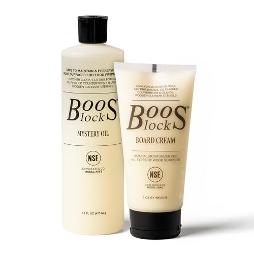 John Boos Care & Maintenance Set - Food-Grade Mineral Oil & Wood Protector - 2 Pieces