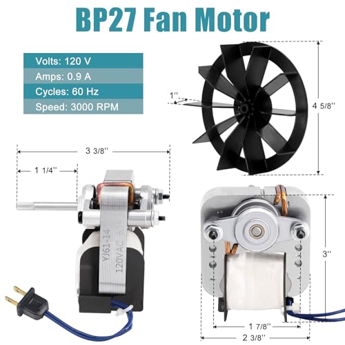 Criditpid 1-Pack BP27 Fan Motor Replacement for Broan Nutone 663 688 678 671 50 CFM