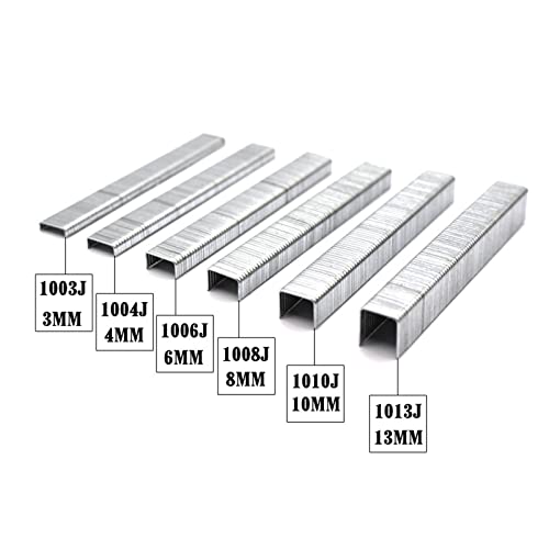 HARFINGTON 2800pcs 1/8-inch Crown Brad Nails & Staples Set with Storage Box - Silver