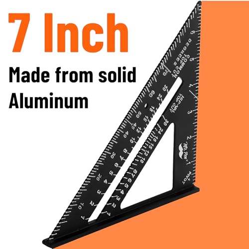 Mr. Pen- Metal Square Ruler, 7 Inch, Aluminum Rafter