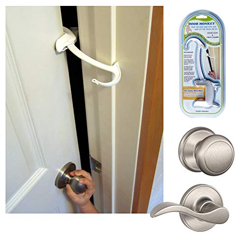 Childproof Door Lock & Pinch Guard for Kids & Pets - Easy Install, No Tools