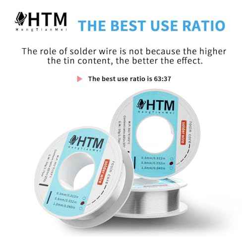 HengTianMei 63/37 Rosin Core Tin Lead Solder Wire For Electrical Soldering(0.3mm/50g)