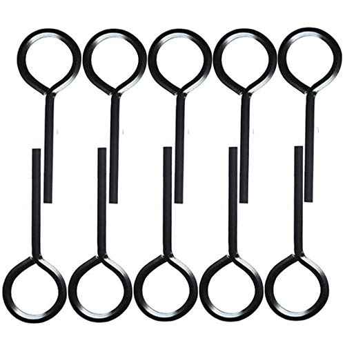 1/8¡± Standard Hex Dogging Key with Full Loop, Allen Wrench Door Key for Push Bar Panic Exit Devices, Solid Metal - 10 Packs(1/8, black)